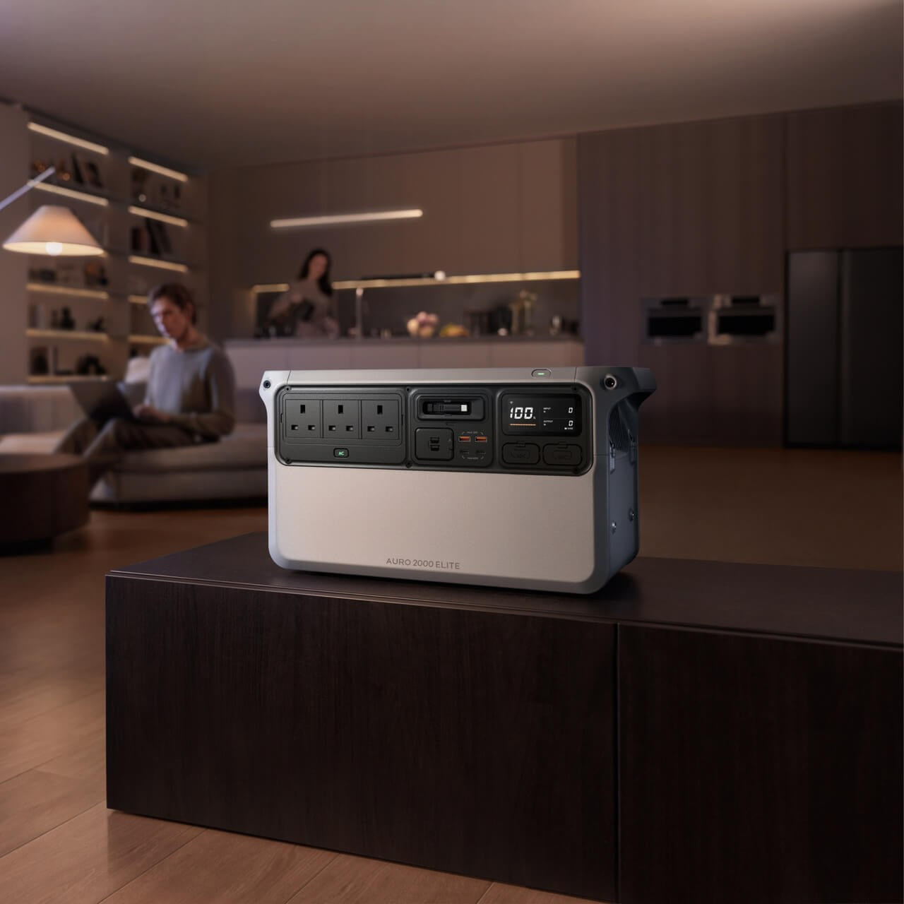 The Auro 2000 Elite in a living room at night