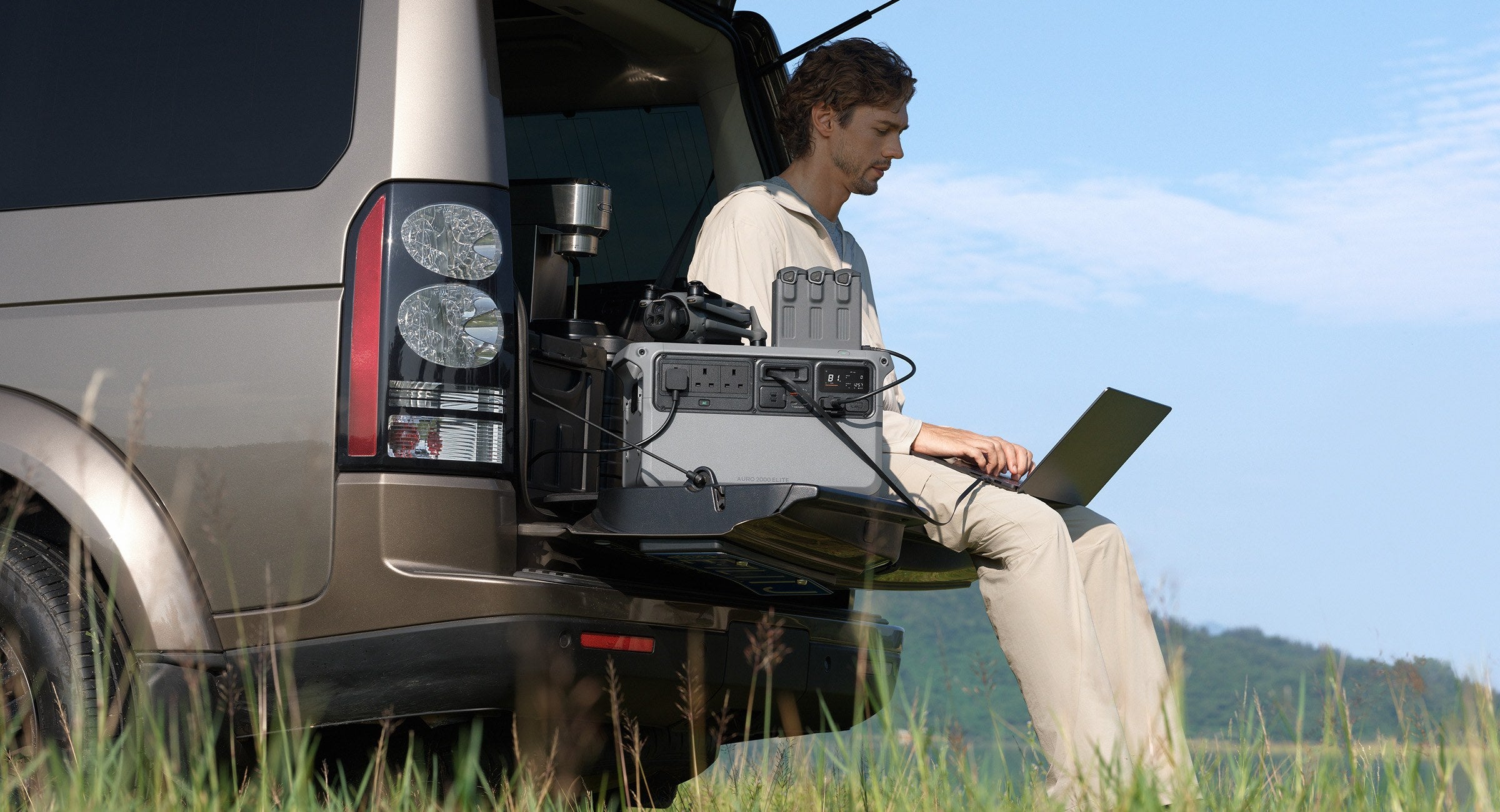 Working from a car tailgate